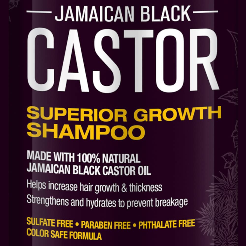 Hair Chemist label close-up listing Jamaican black castor oil benefit