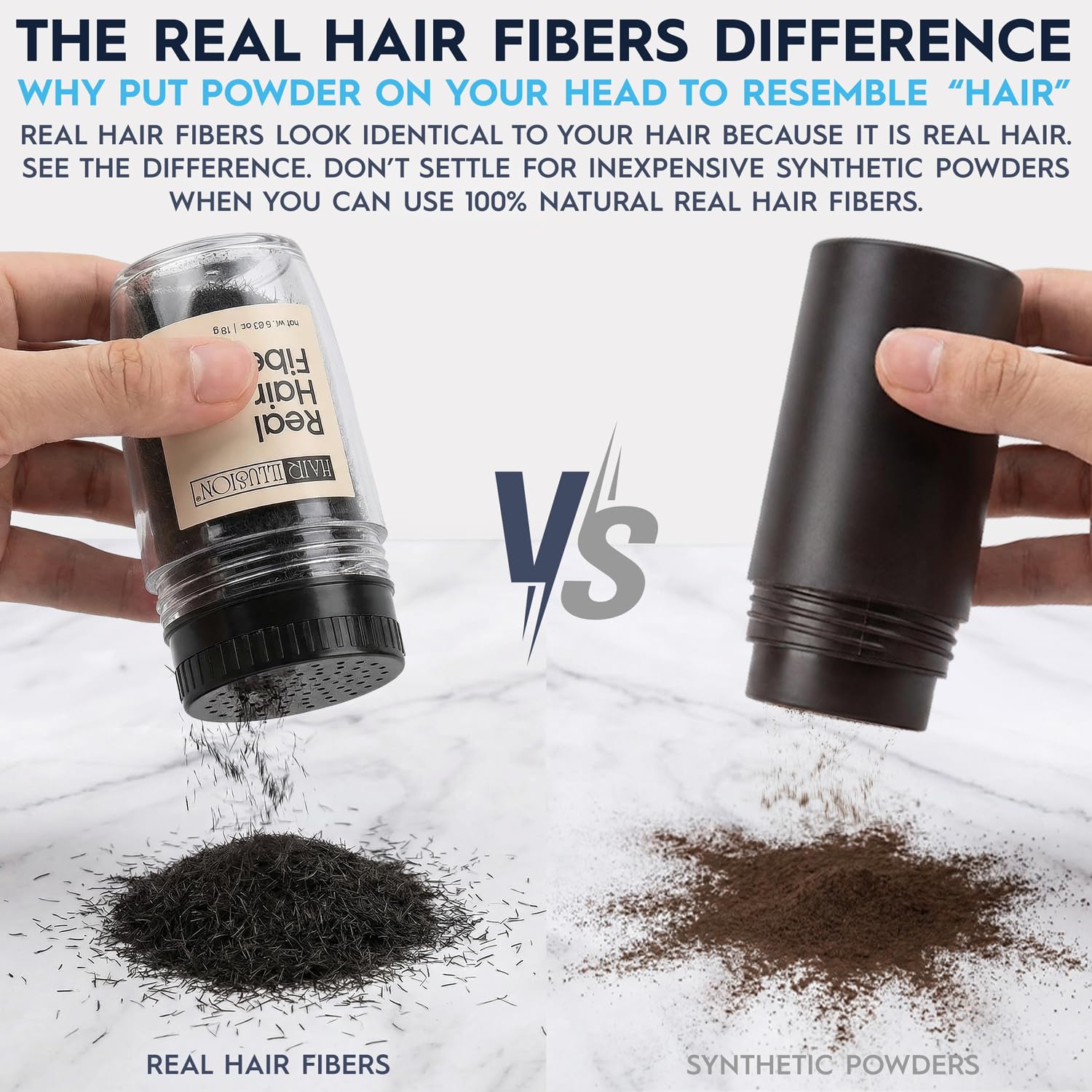 hair illusion before and after crown area showing fuller-looking hair instantly