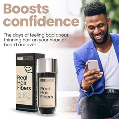 Hair Illusion close-up of real hair fiber texture blending naturally