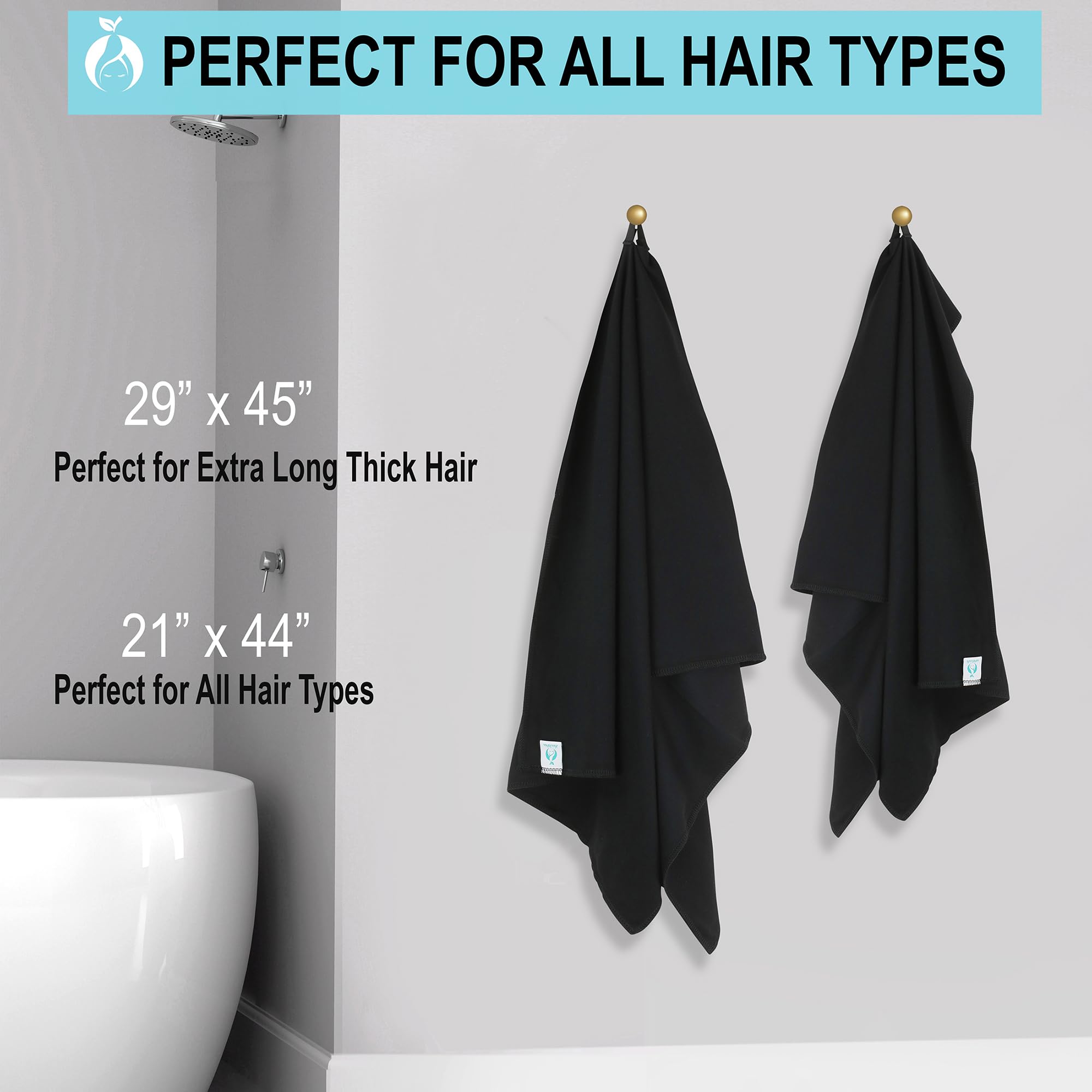 Hair RePear plopped on curly hair showing reduced frizz benefit