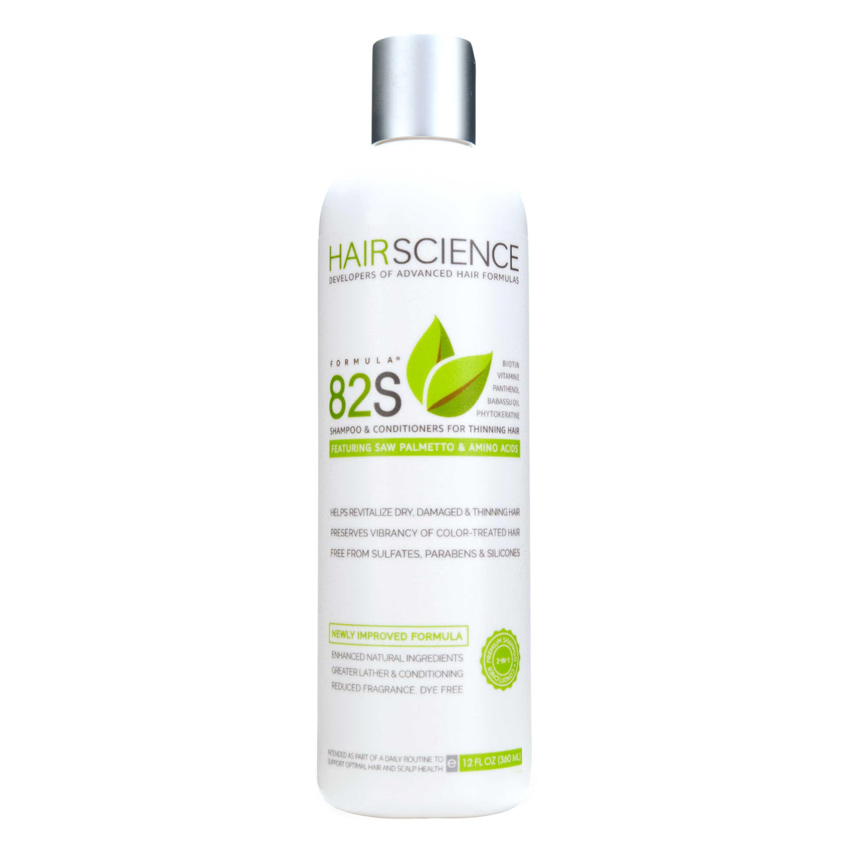 Hair Science front packaging showing product and clear benefits
