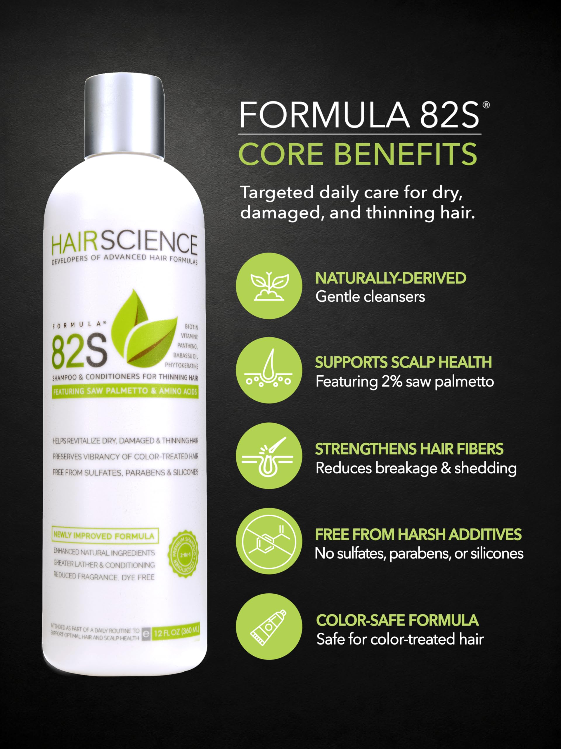 Hair Science shampoo lather close-up demonstrating gentle foam