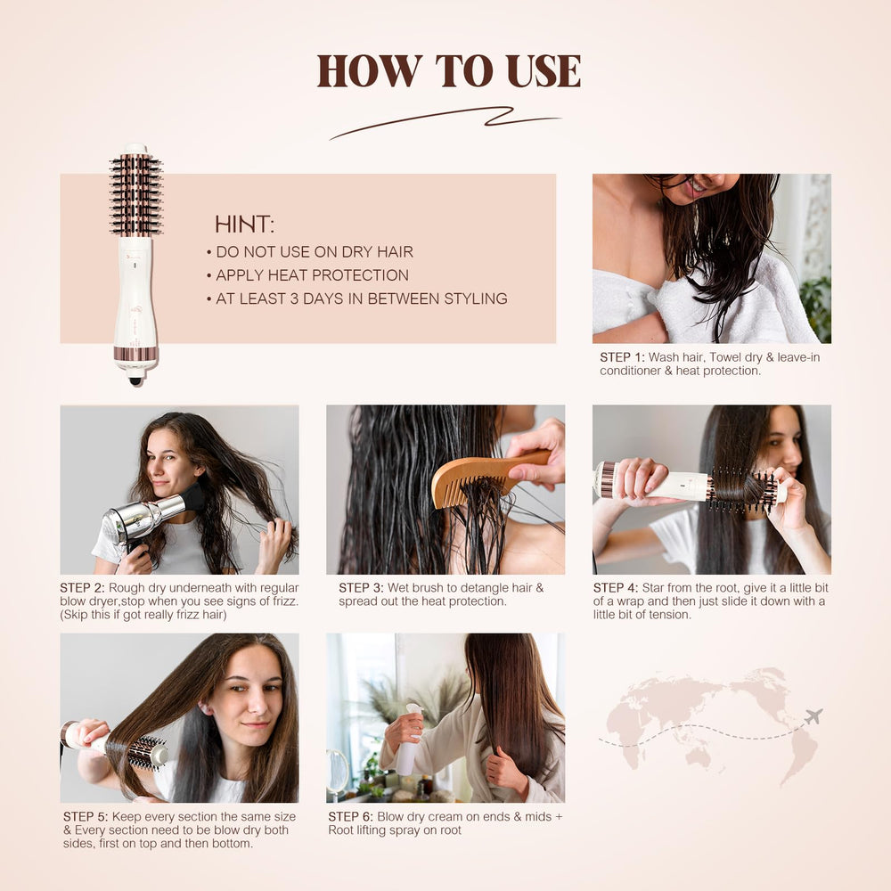 Hair Trends 360-degree swivel cord and ALCI plug highlighting safety and maneuverability benefit