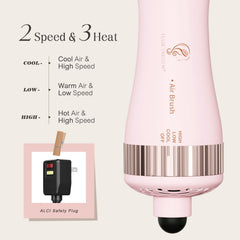 Hair trends handheld view illustrating lightweight compact size for easy packing