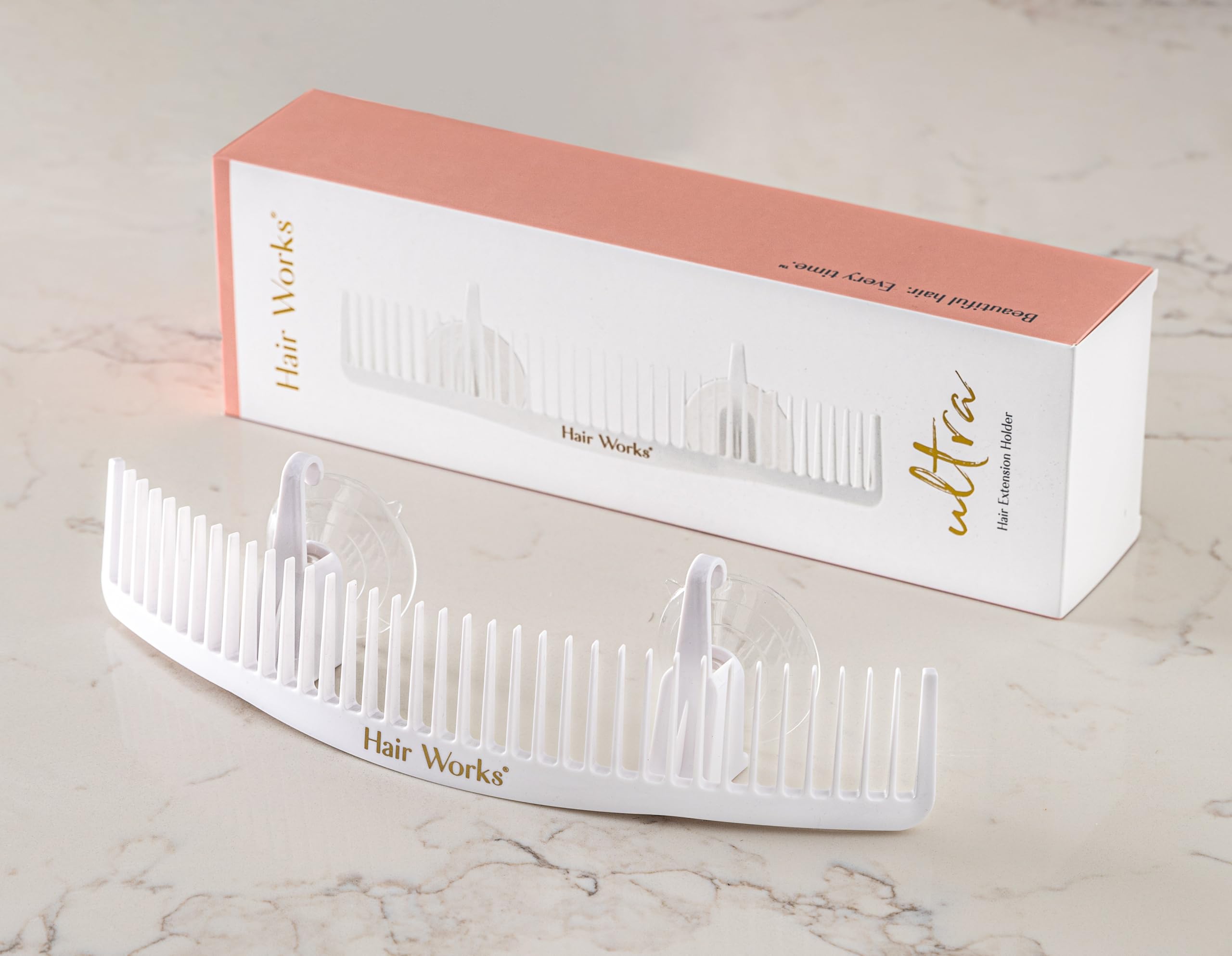 Hair Works ULTRA supporting an extra-wide beaded weft without folding, ensuring smooth application
