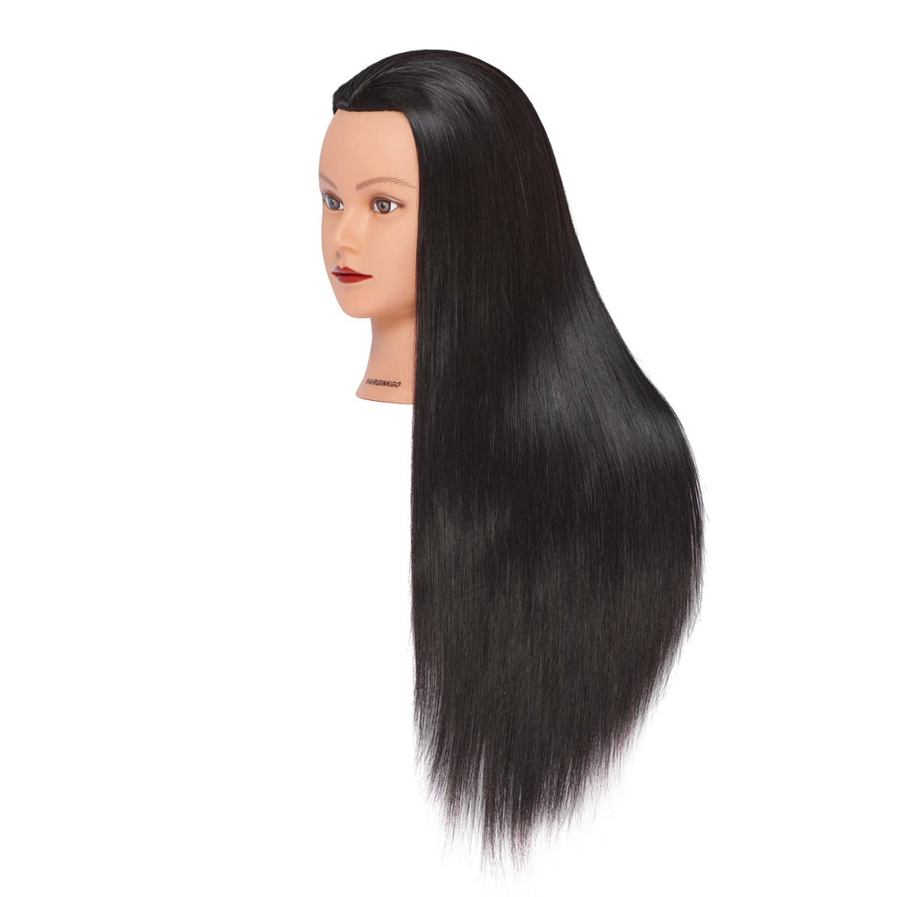 HAIRGINKGO back view highlighting 26–28 inch hair length for realistic training