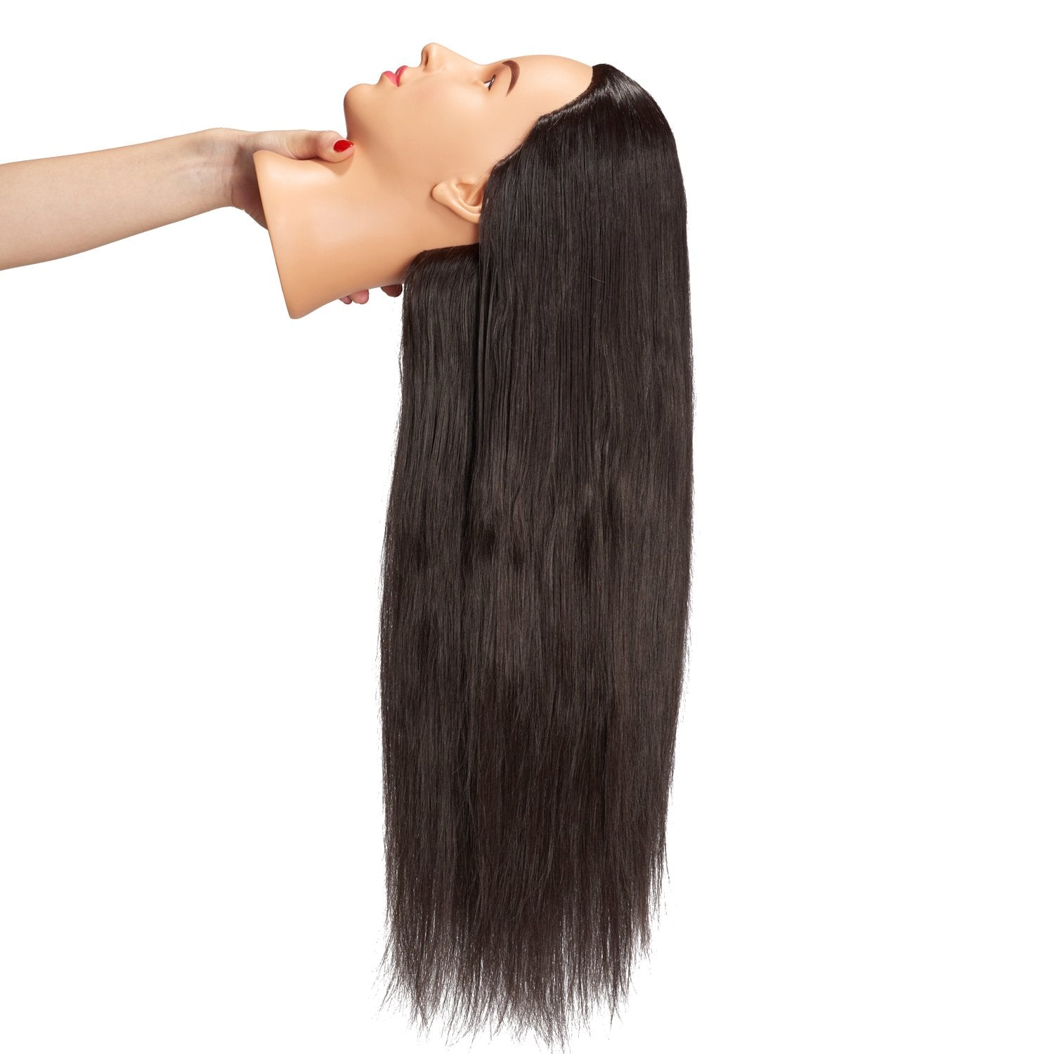 HAIRGINKGO length and scale comparison displaying 26–28 inch styling versatility
