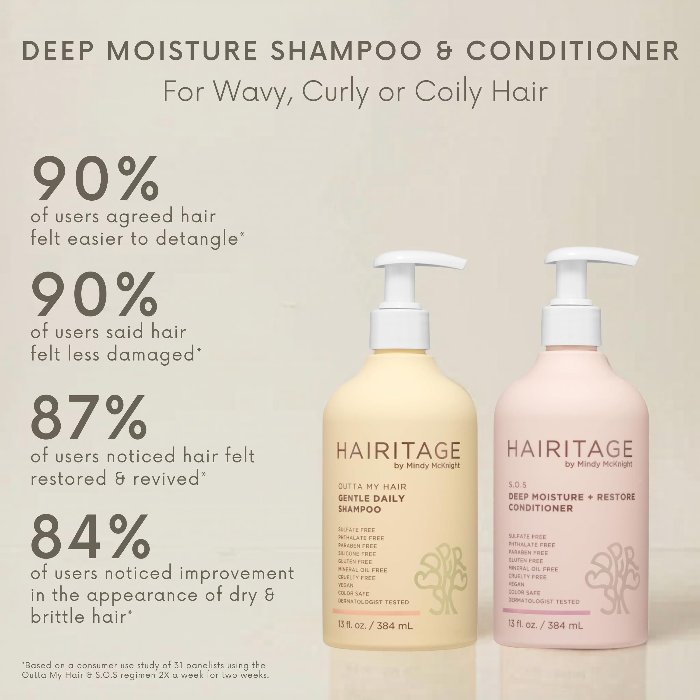Hairitage conditioner jar open showing creamy texture and moisture