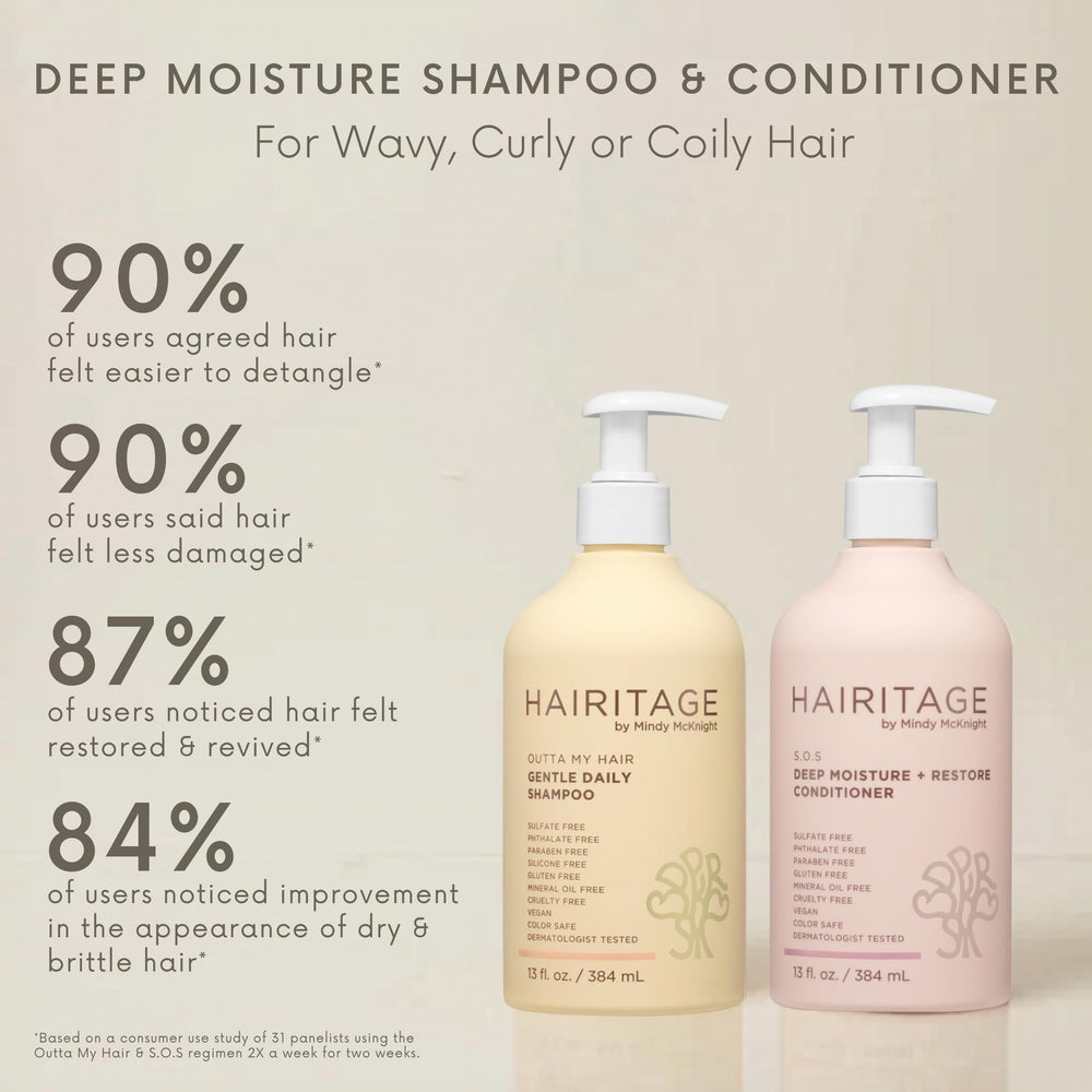 Hairitage conditioner jar open showing creamy texture and moisture