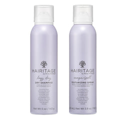 Hairitage Lazy Day front view showing translucent dry shampoo for oil control
