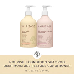 Hairitage shampoo pump closeup for easy daily dispensing benefit