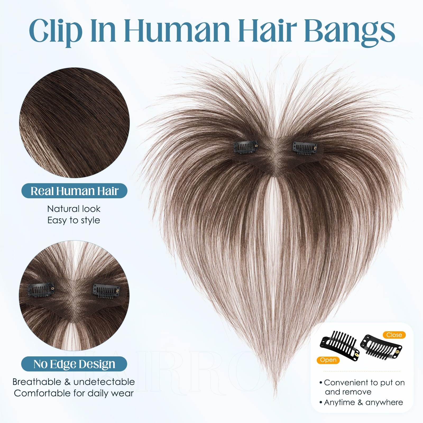 Hairro in-use side profile demonstrating seamless integration with natural hair