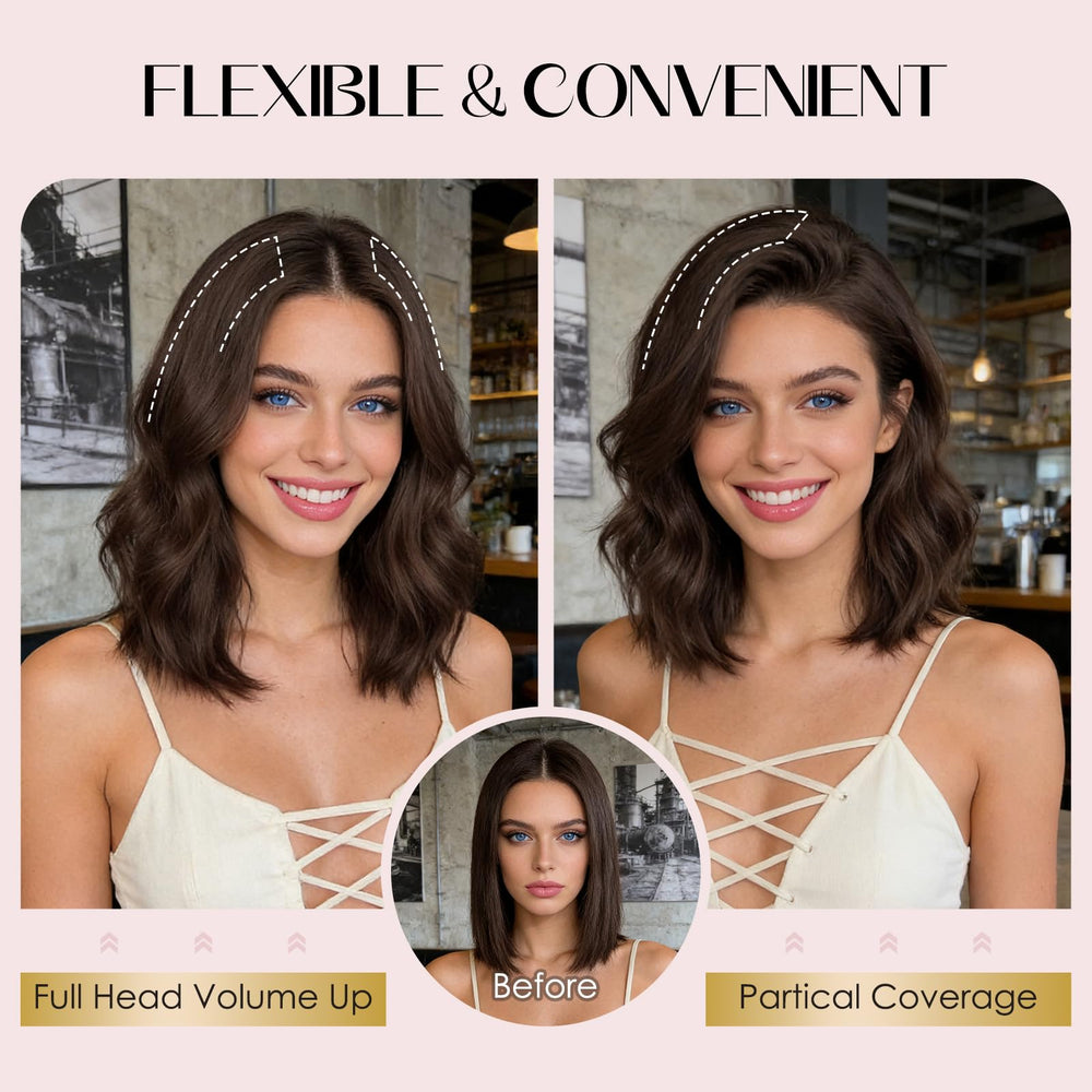 Hairro straight human hair texture close-up showing smooth strands and styling versatility