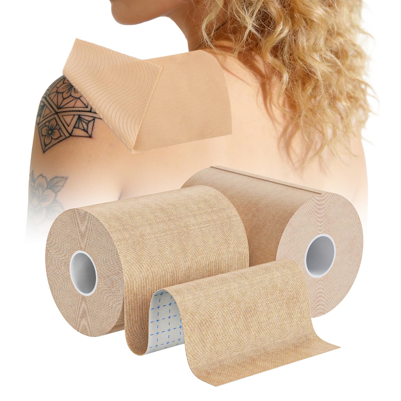 HAIRUNFU front packaging showing two rolls and benefits for concealment