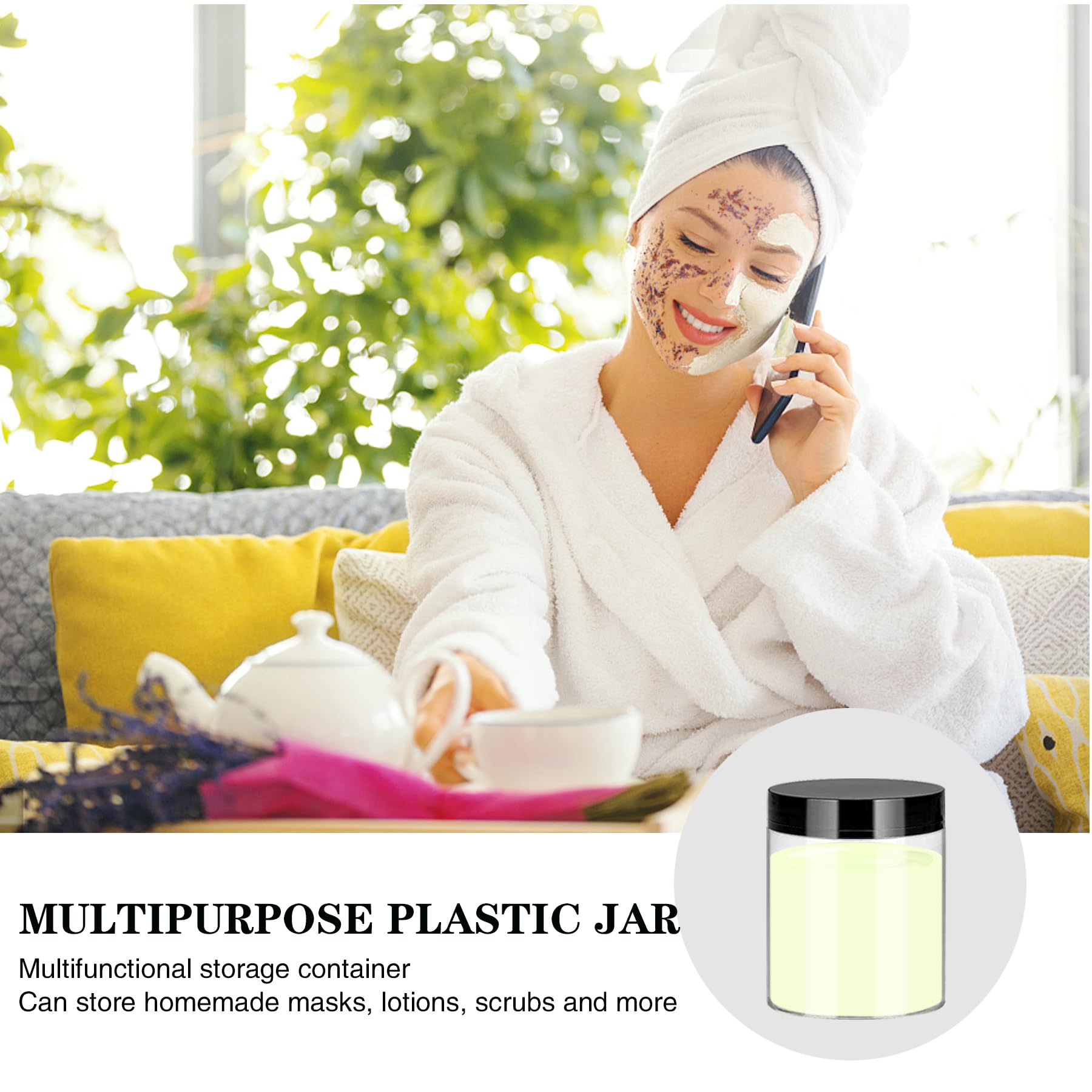 Hajoyful labeled jars on shelf for retail display, professional presentation