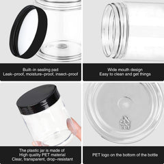 Hajoyful jar wide mouth open being filled, easy to scoop and refill