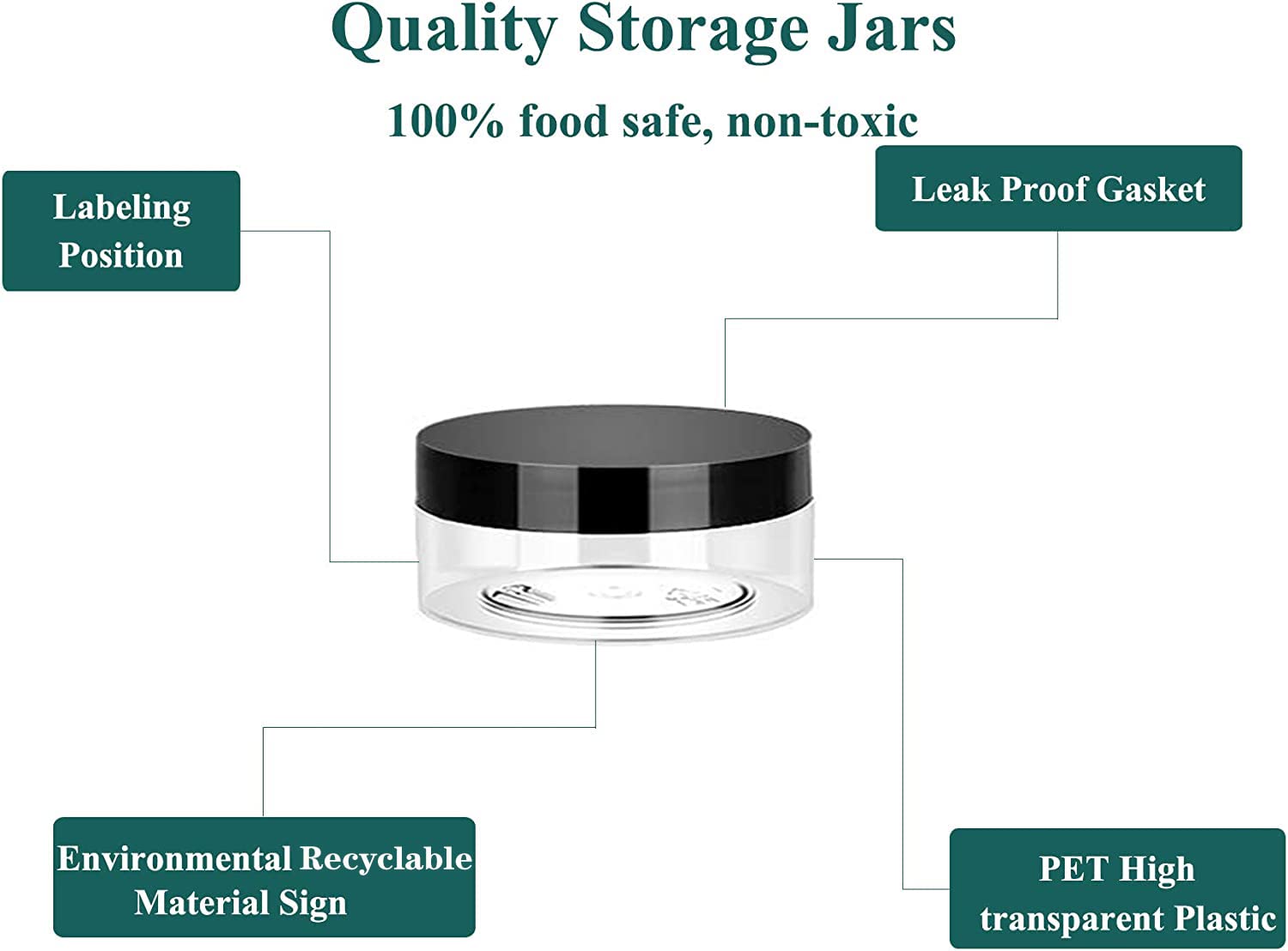 Hajoyful top view wide-mouth jar demonstrating easy filling and scooping