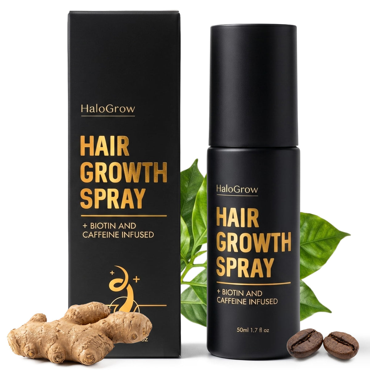 HALOGROW front packaging showing 50ml bottle and product benefit