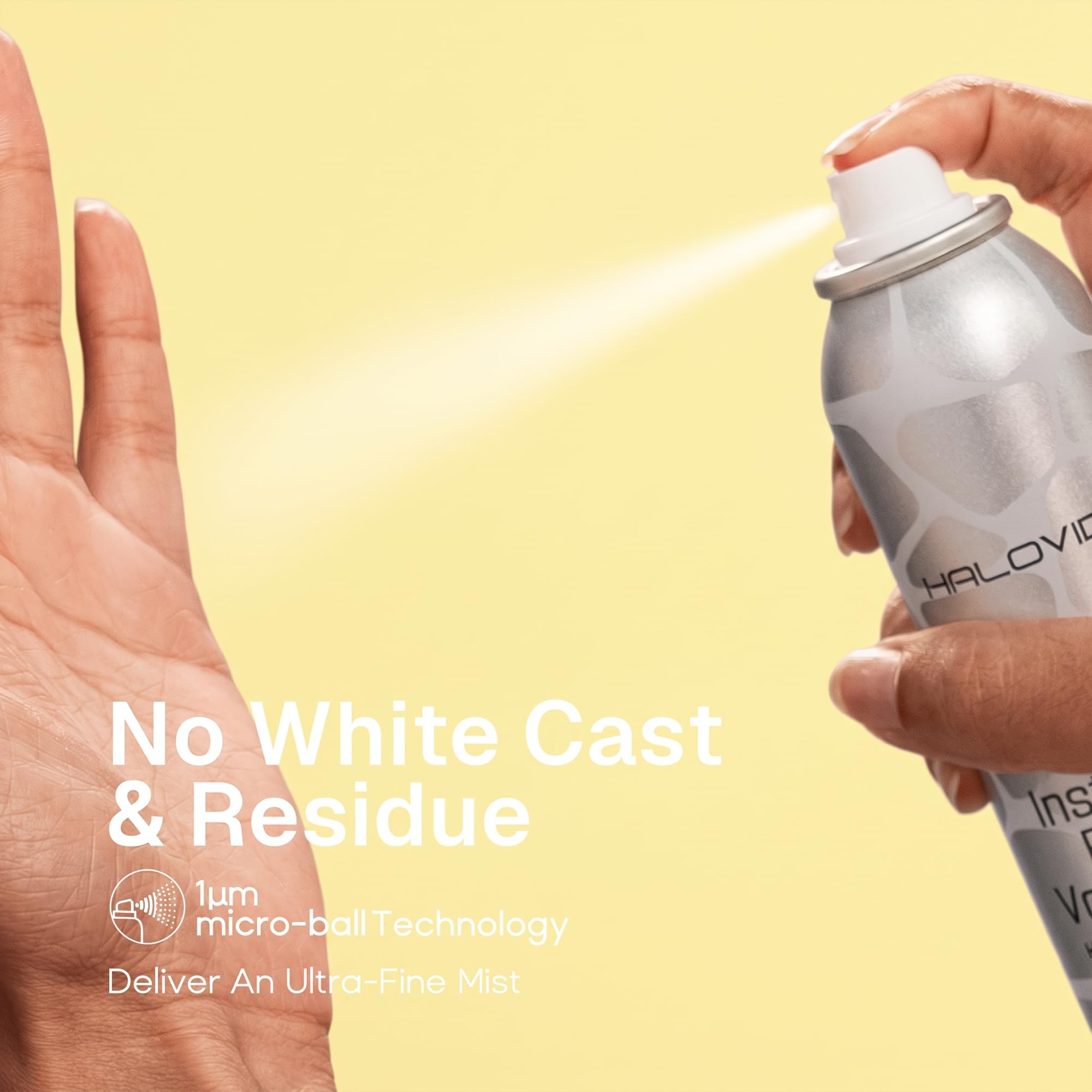 HALOVIDA powder texture macro highlighting invisible oil absorption