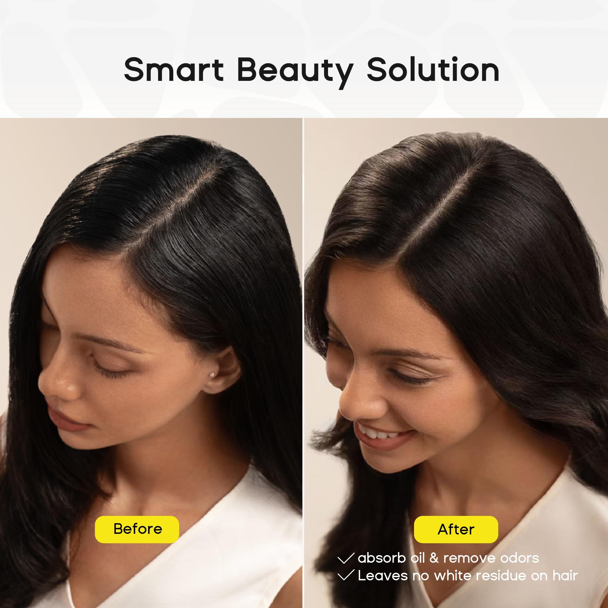 HALOVIDA product applied at roots showing texture boost and volume benefit