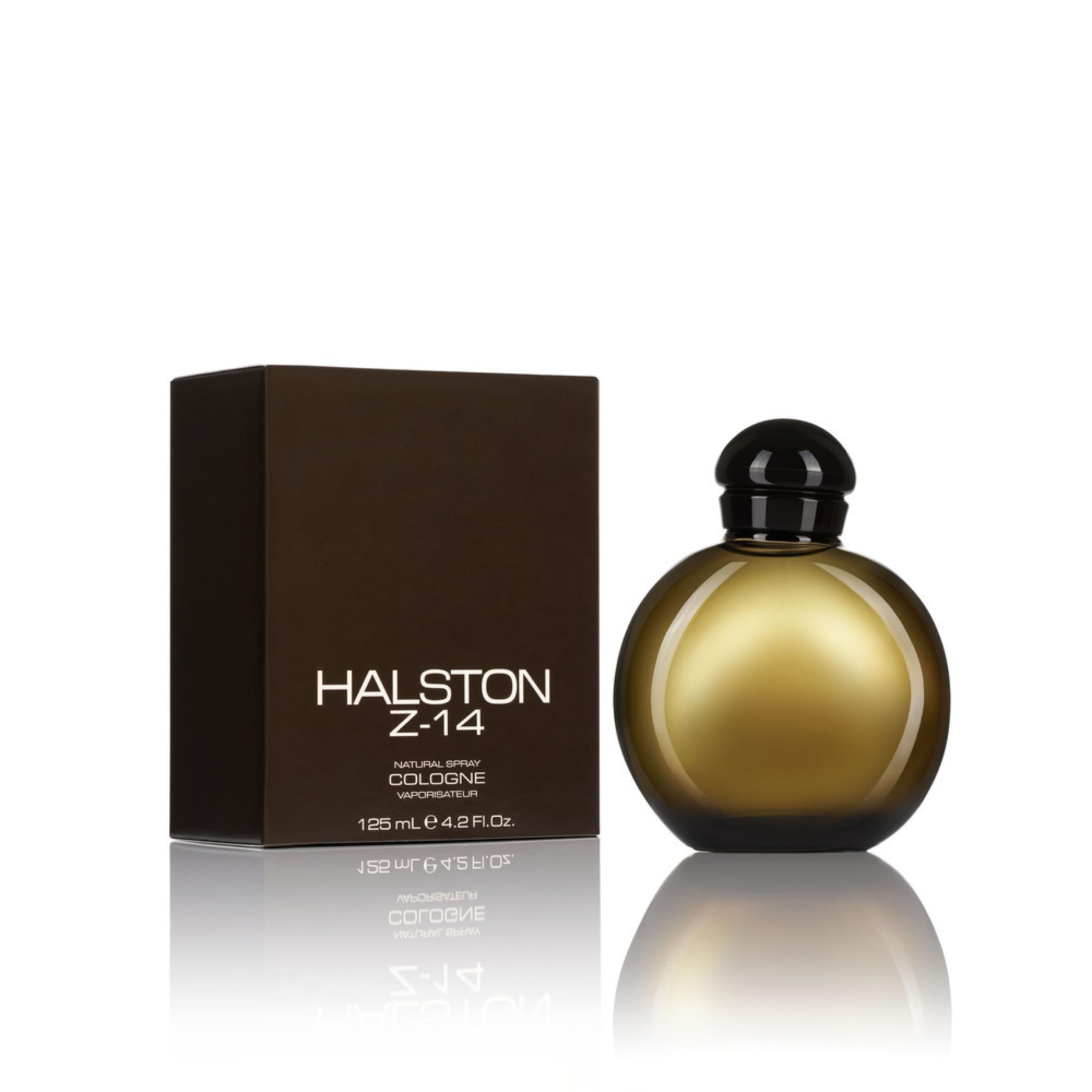 Halston Z-14 front bottle view showcasing minimalist design and easy display