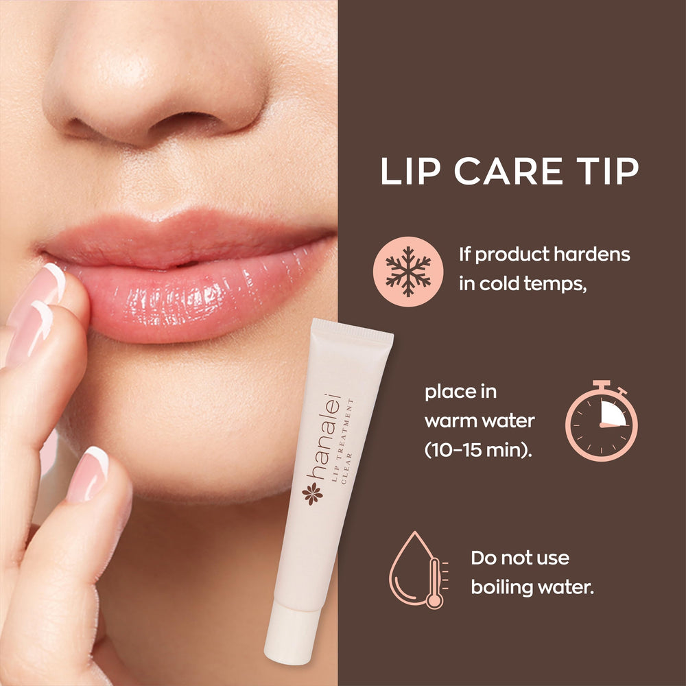 Hanalei before and after lips comparison showing visible hydration improvement
