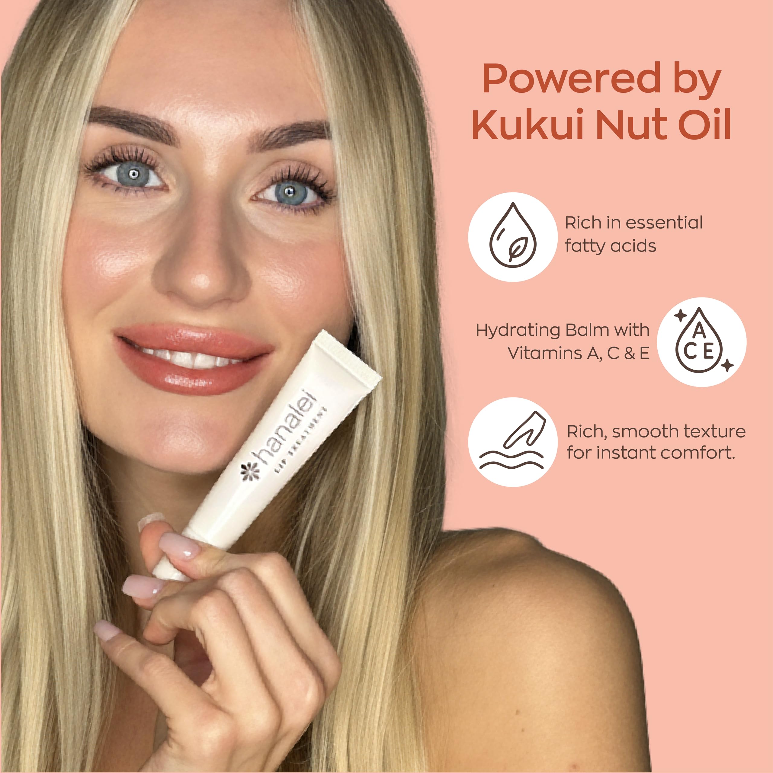 Hanalei label close-up highlighting product name and clean formulation