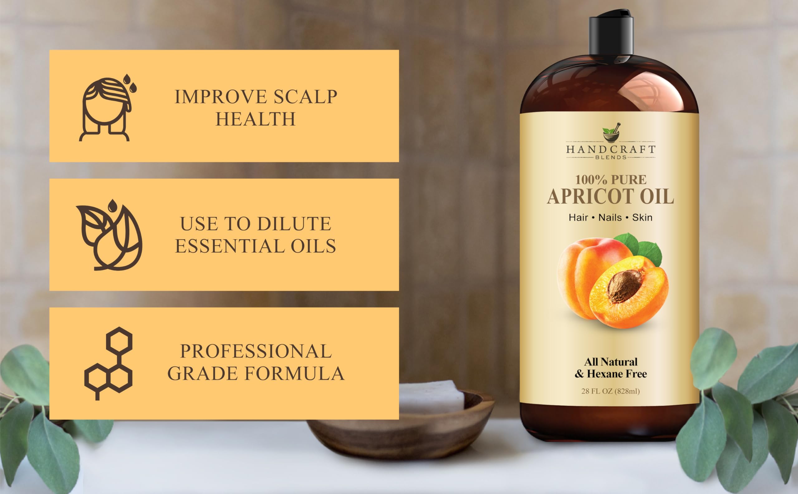 Handcraft Blends applied to hair ends adding shine and conditioning benefit