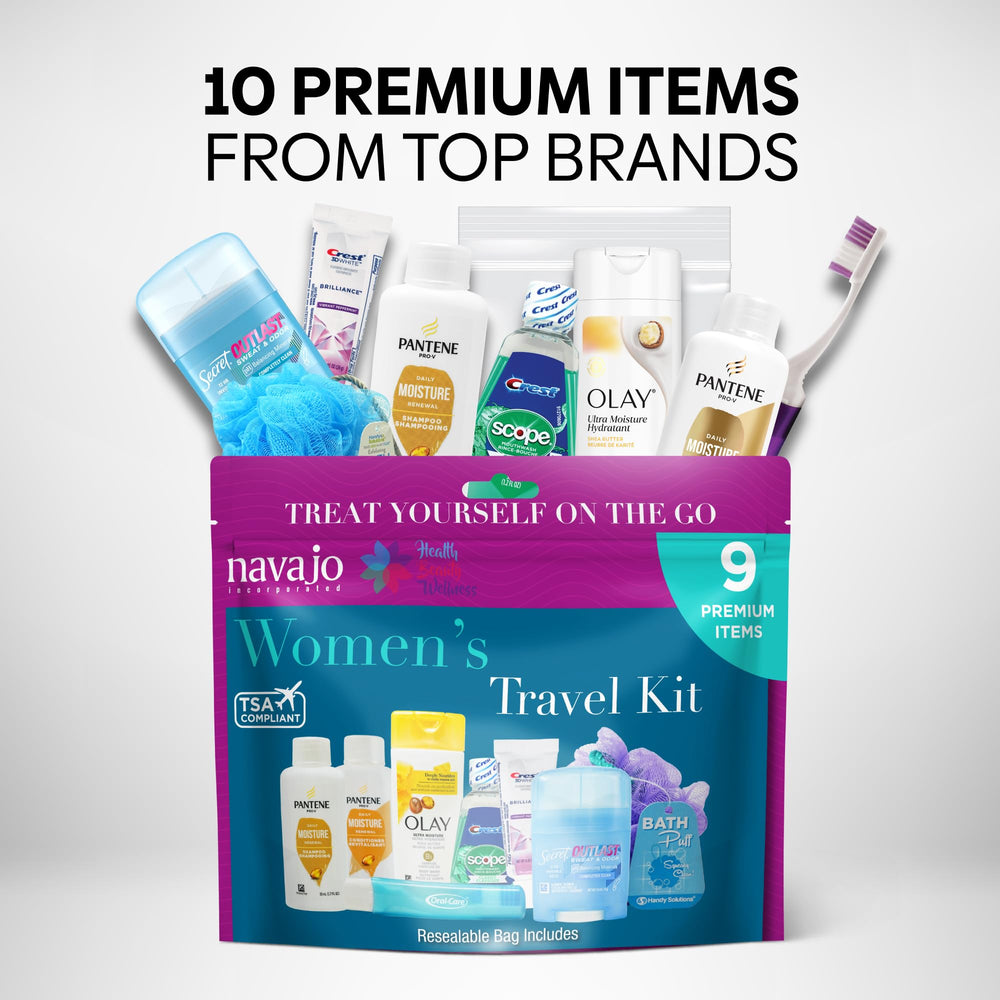 Handy Solutions resealable clear bag displaying TSA-friendly organization and leak protection