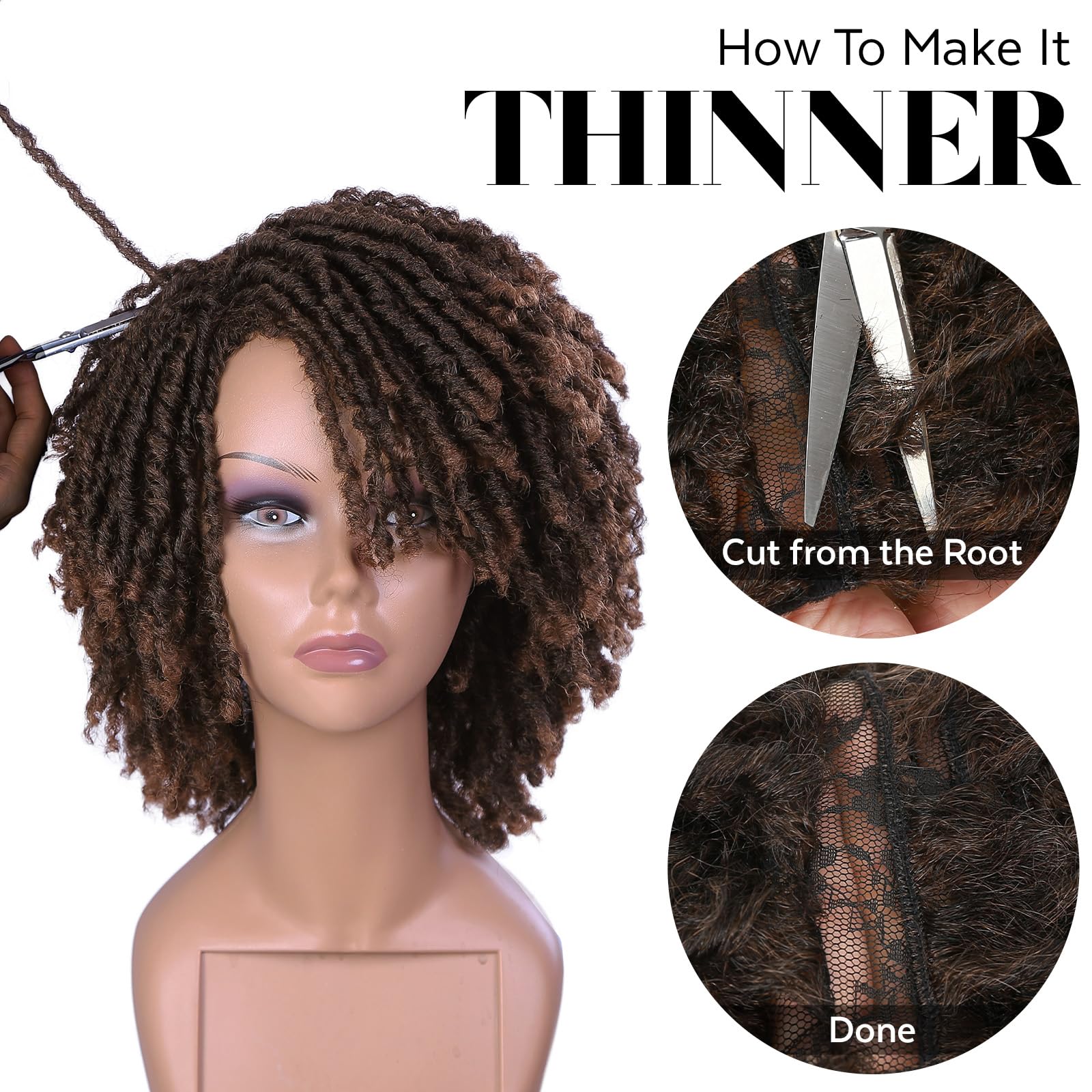 HANNE interior cap showing combs and adjustable straps for secure fit