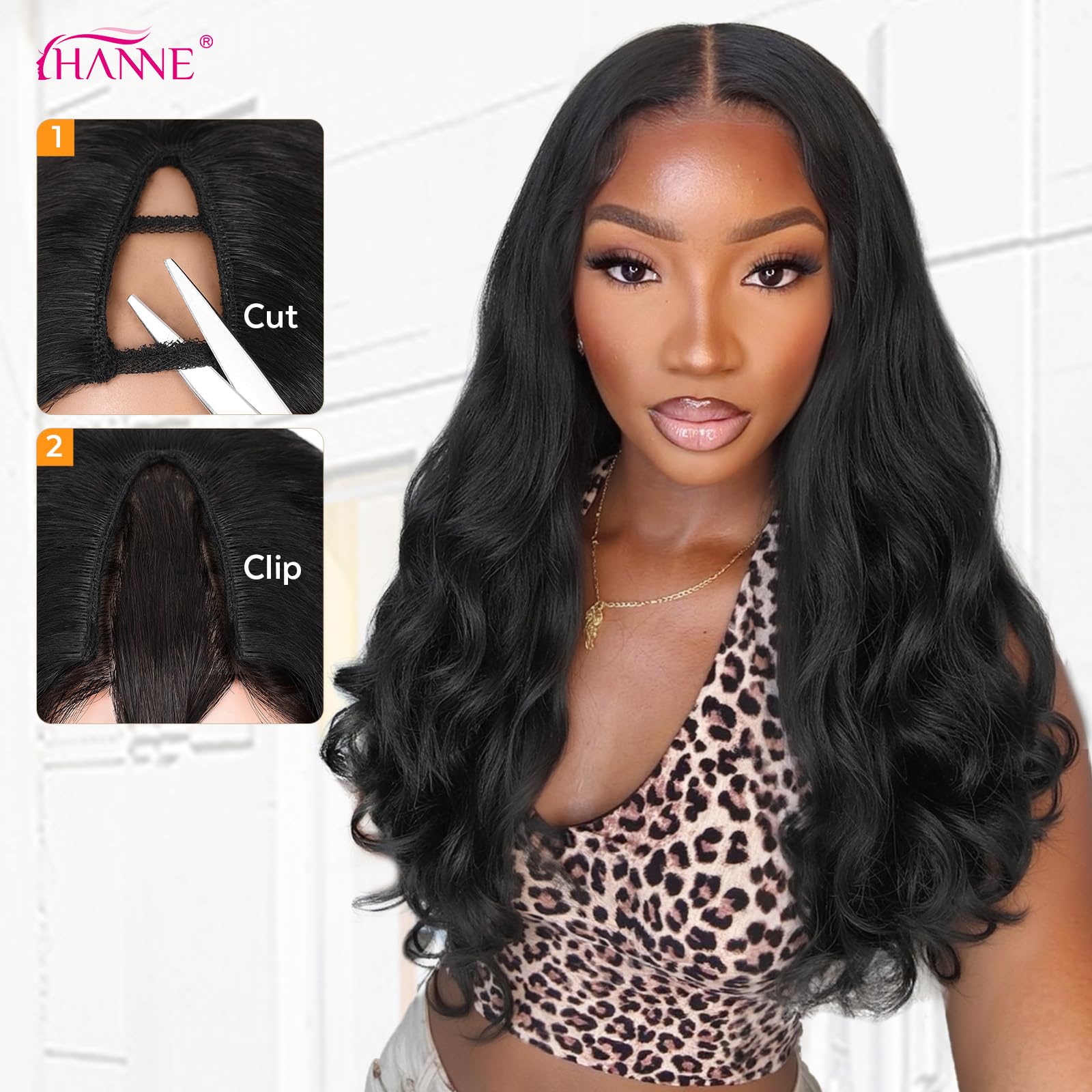 HANNE model wearing wig showing everyday style and quick wear benefit
