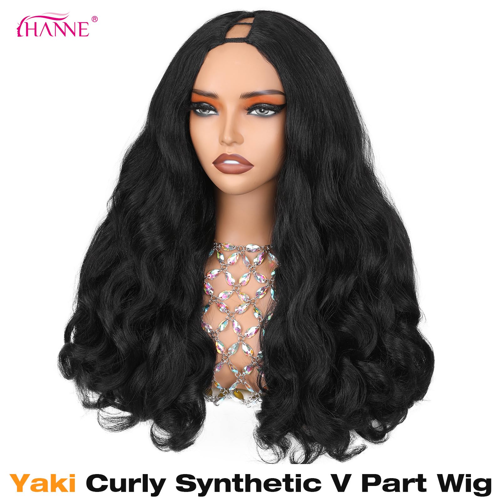 HANNE close-up of yaki curly texture showing bounce and realistic volume benefit