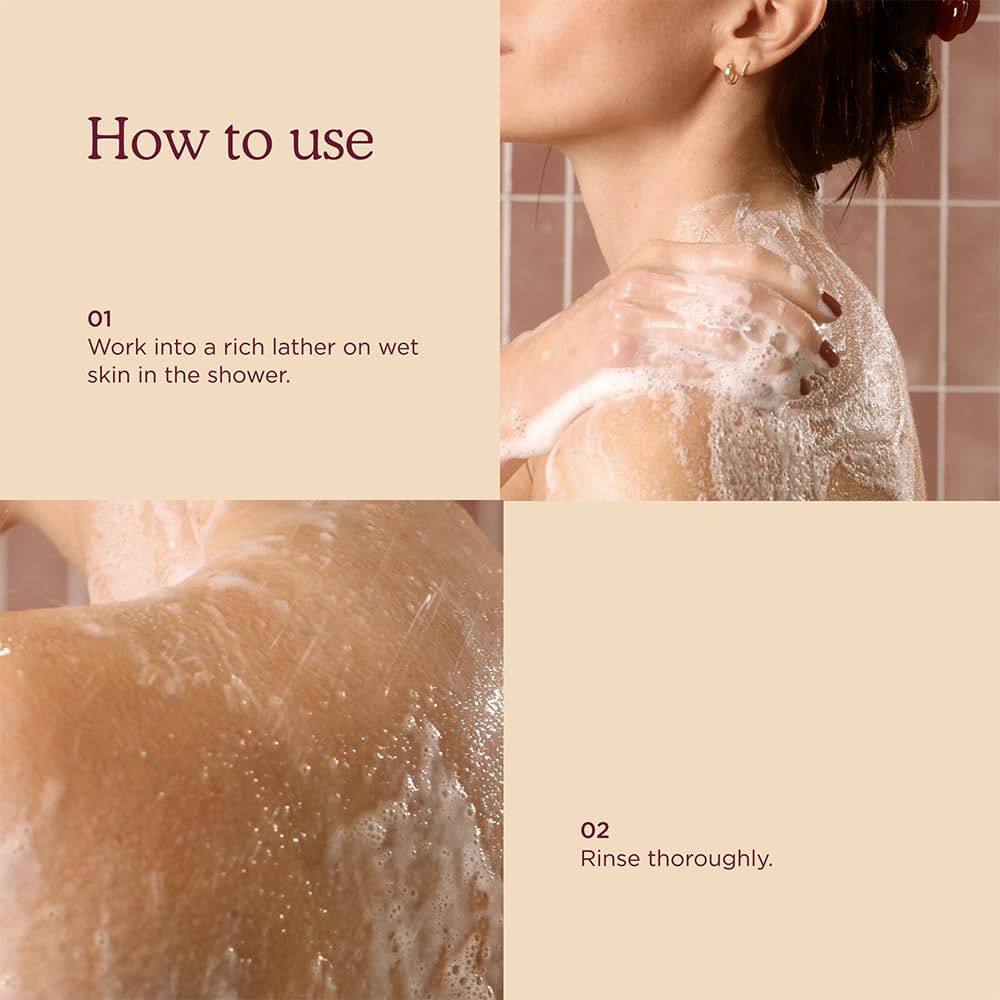HANNI shea butter and colloidal oatmeal ingredients display highlighting soothing benefits