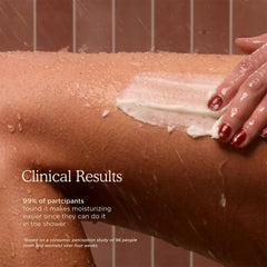 HANNI Splash Salve being applied in shower for quick moisturization