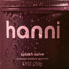 HANNI Splash Salve open balm top view highlighting smooth balm surface