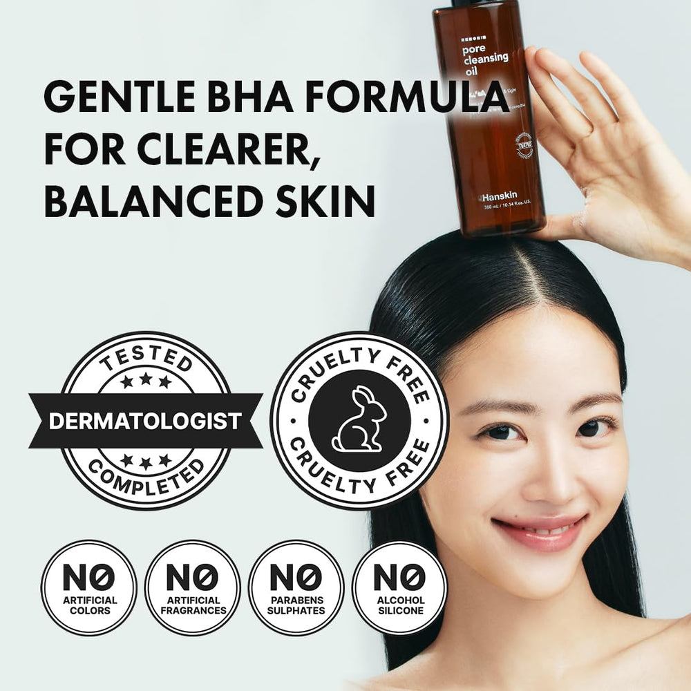 Hanskin before and after pore illustration showing clearer-looking pores benefit