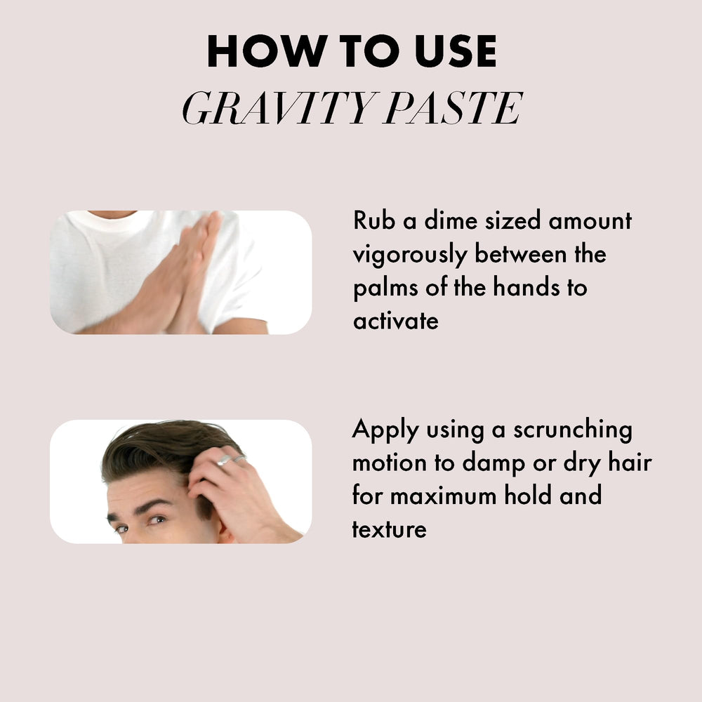 Hanz de Fuko paste applied to damp hair for flexible, touchable styles