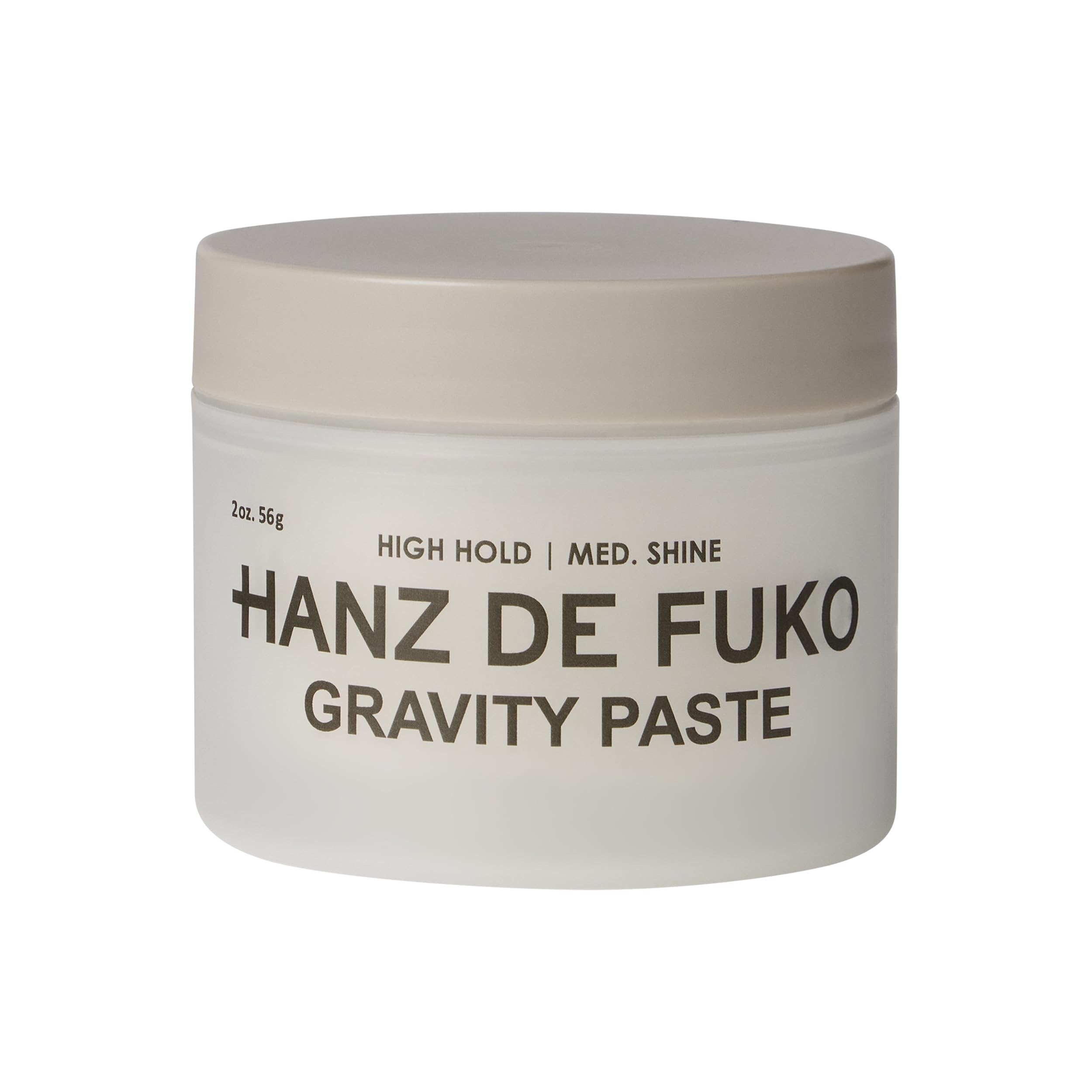 Hanz de Fuko front jar view showing sleek packaging and product name benefits