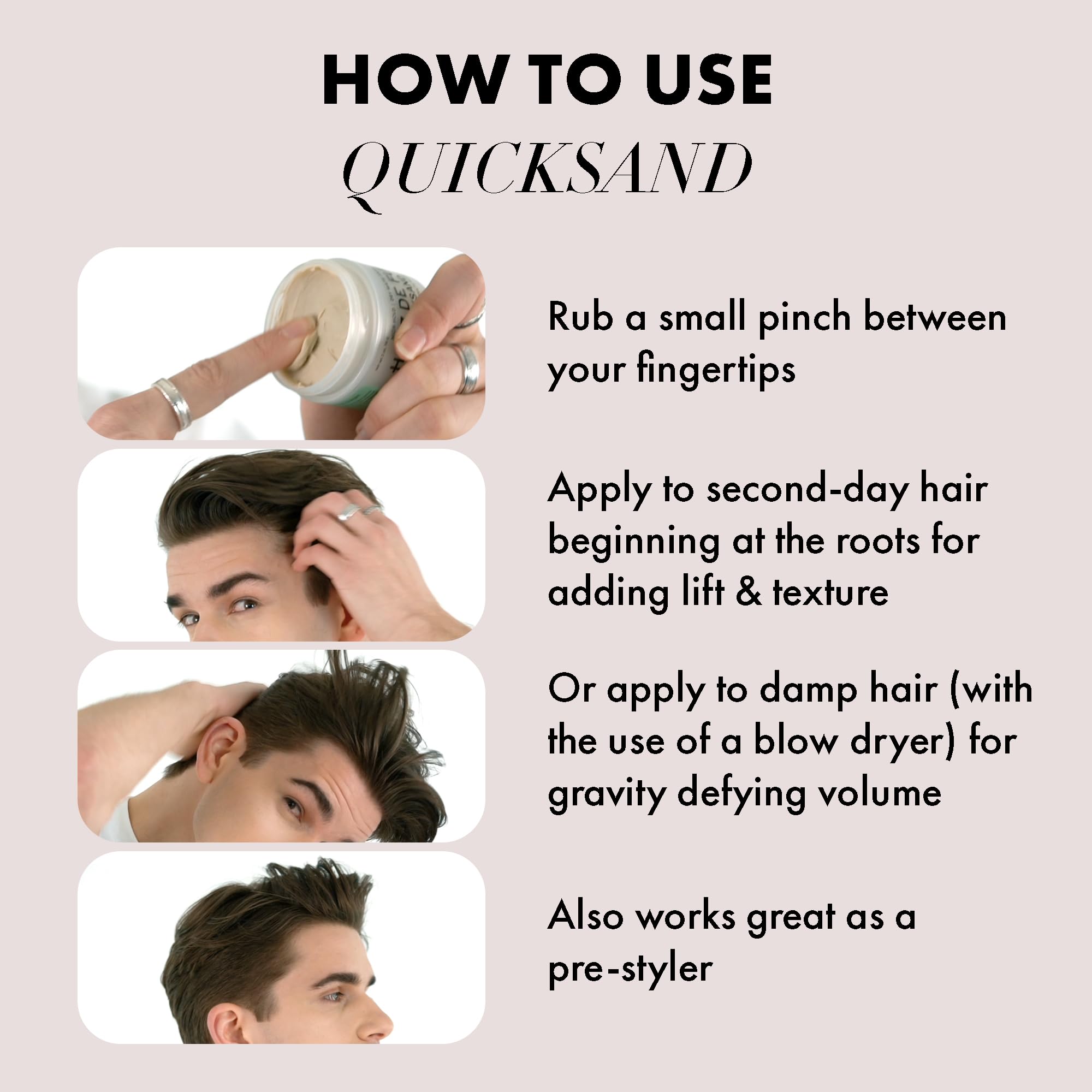 Hanz de Fuko before and after hair showing increased texture and lift