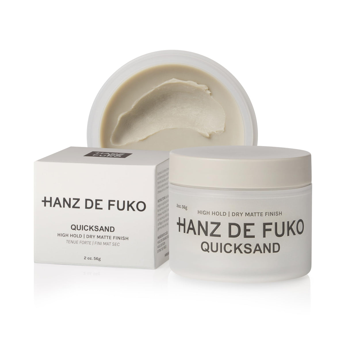 Hanz de Fuko front jar showing compact travel-friendly styling product