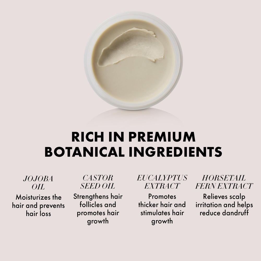 Hanz de Fuko ingredient display with botanicals for conditioning support