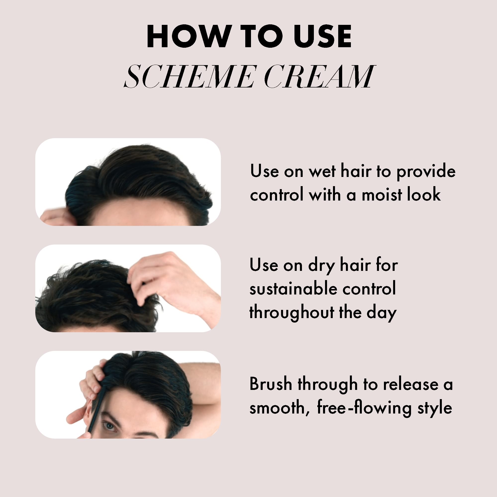 Hanz de Fuko finger-styling Scheme Cream into dry hair for flexible hold and textured finish