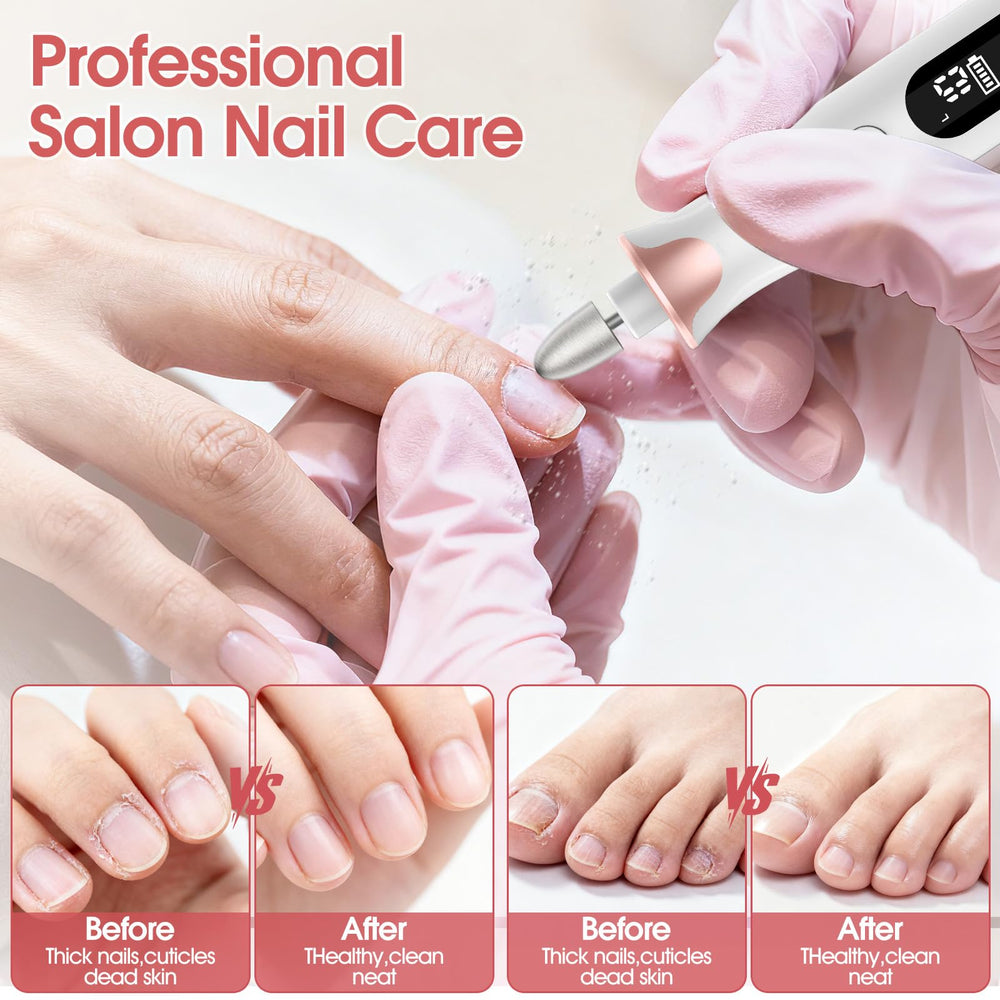 Haootadiy array of interchangeable attachments for versatile nail care