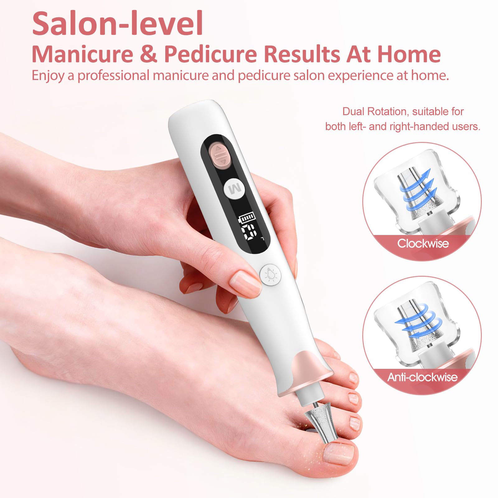 Haootadiy electric drill in use filing nails for faster results