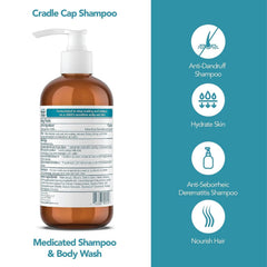 Happy Cappy active ingredient label featuring pyrithione zinc for flake reduction