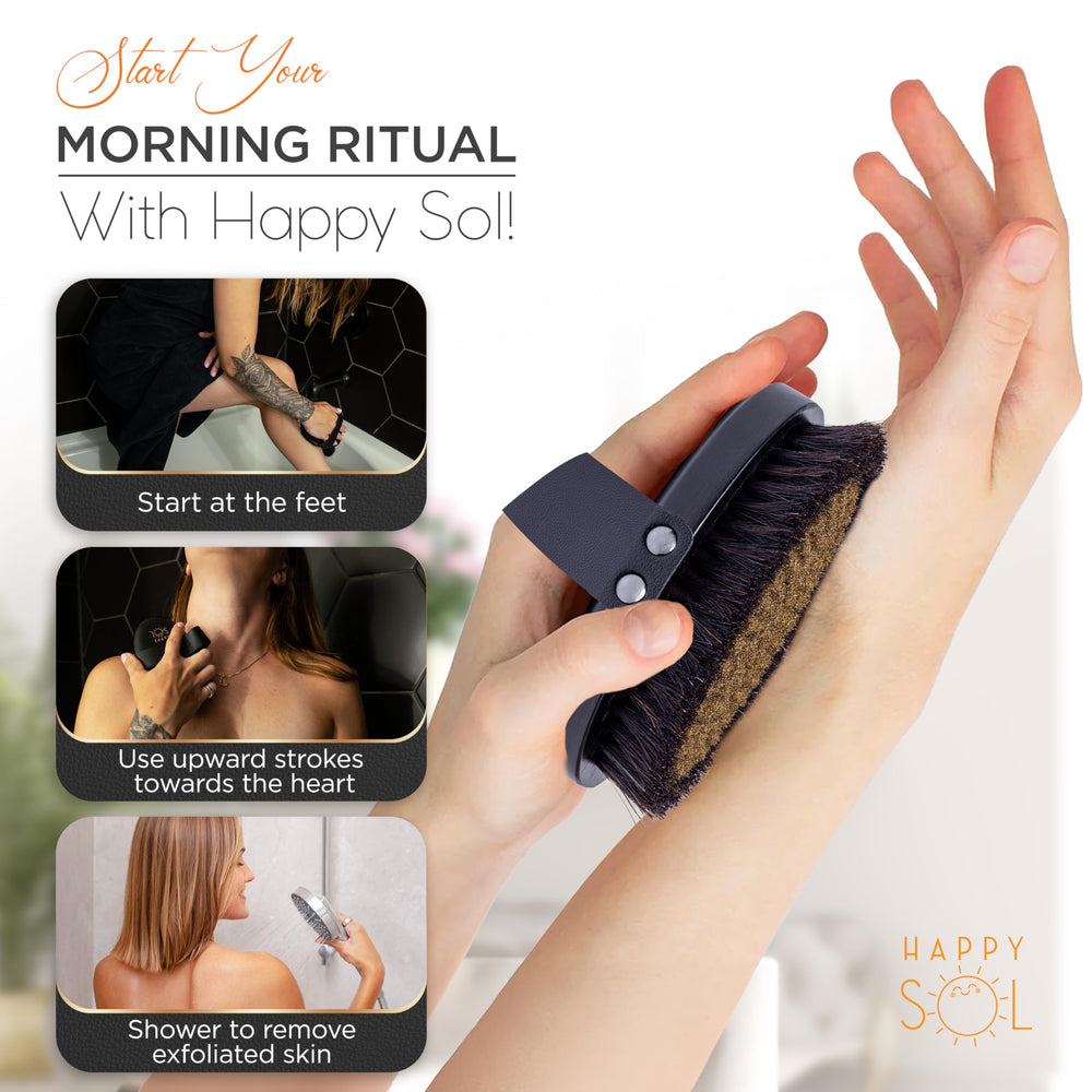 Happy Sol beechwood handle grain close-up highlighting durable natural wood for comfortable grip