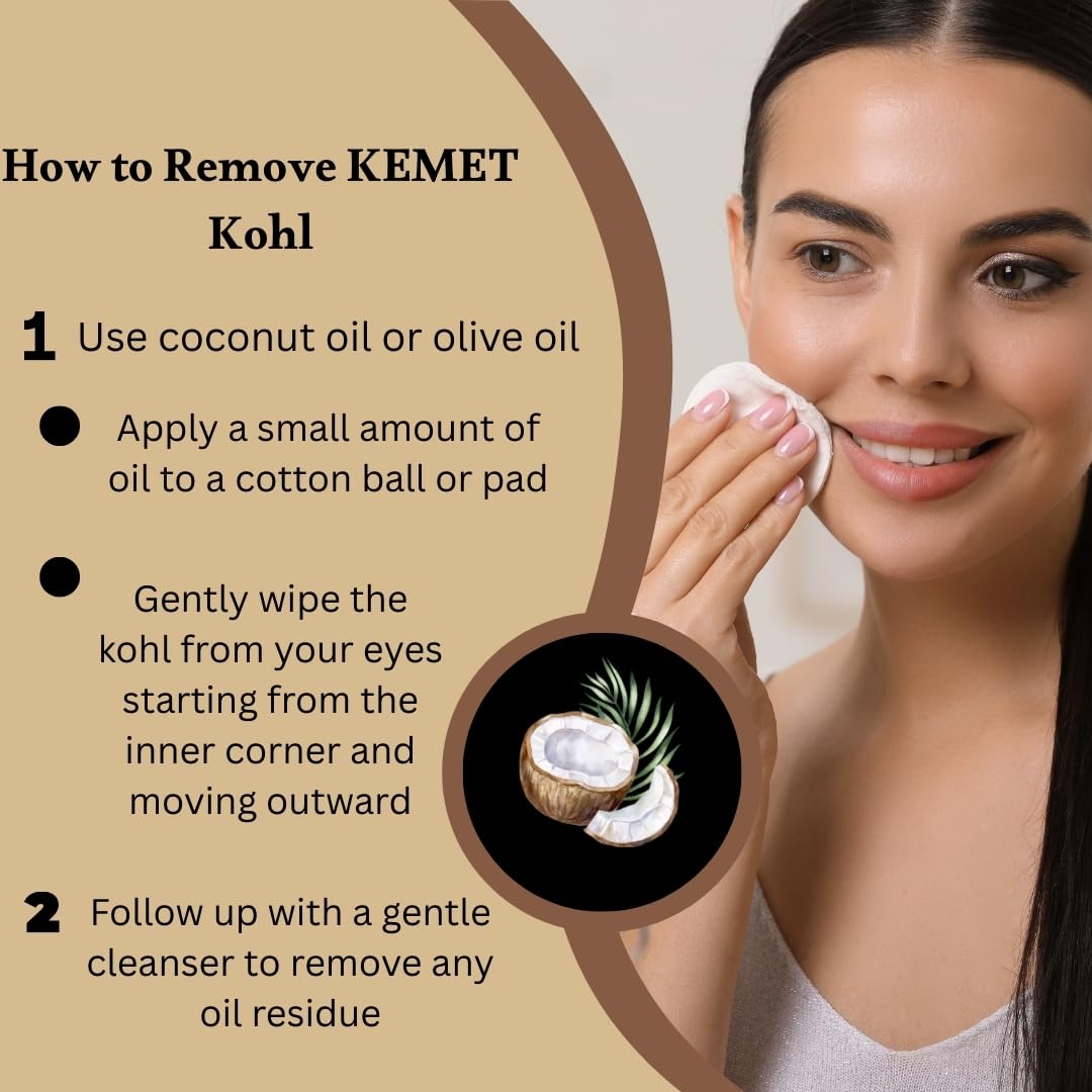 HARRAZ Kemet wet application showing creamy, intense line for long wear