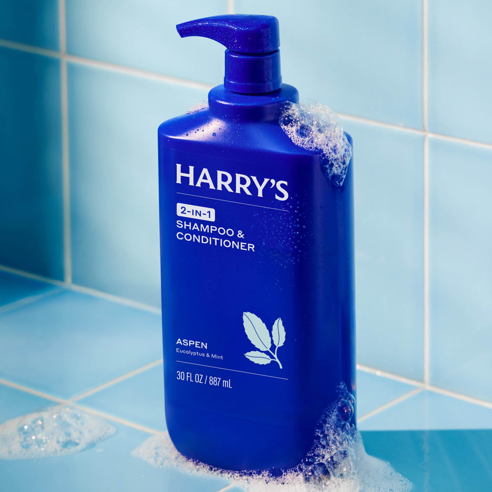 Harry's pump dispensing creamy texture to show conditioning consistency