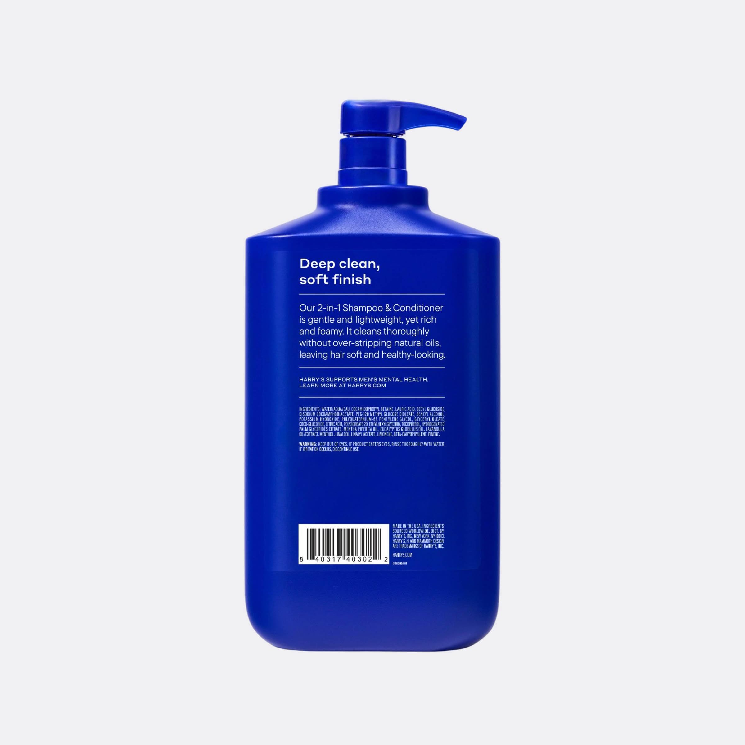 Harry's bottle beside ruler demonstrating 30 fl oz size and value