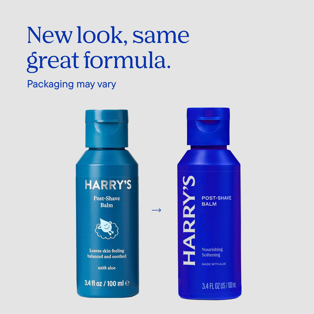 Harry's label close-up highlighting ingredients and clean formulation benefits